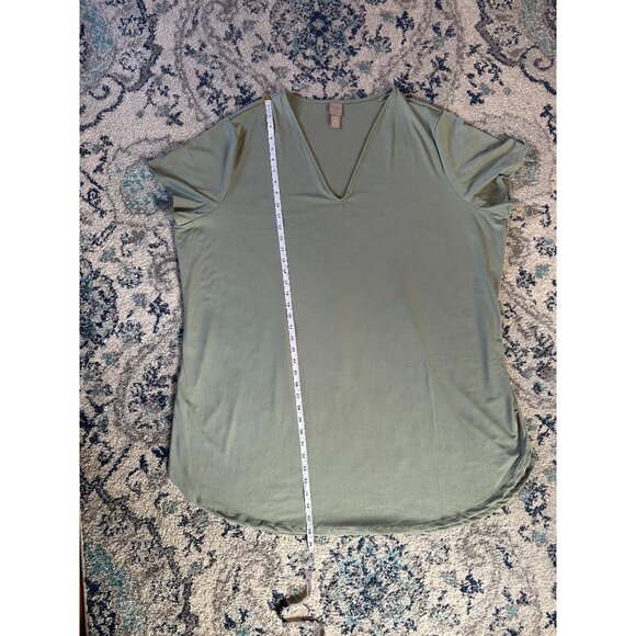 NWOT H&M short sleeved tunic in dusty Sage green women's plus size 3XL - Picture 8 of 9